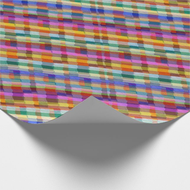 Presente Linha gráfica colorida teste padrão do papel de (Ponta)
