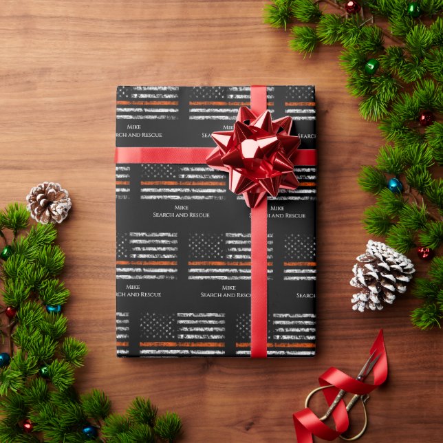 Presente Linha Laranja Fina de Papel de Encapsulamento de P (Presente de Natal)