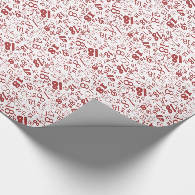 Presente Livro Branco Vermelho 18º Aniversário Papel de Aco (Ponta)