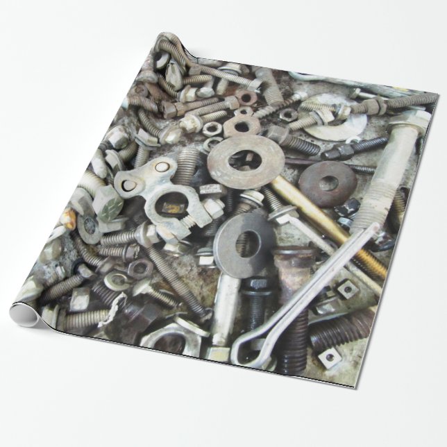 Presente Loucos e parafusos com cabeça de engrenagem Papel  (Desenrolado)