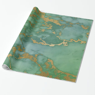 PRESENTE LÚXE VERDE DOURADO PAPEL DE TRAVAGEM DE MÁXIMA B