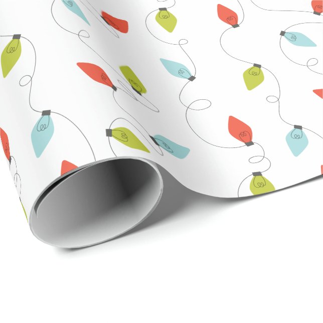 Presente Luzes de Natal papel colorido de embrulho de féria (Ponta do rolo)