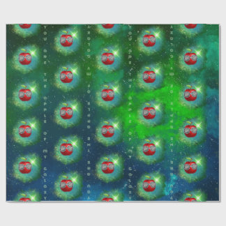 Presente Maçã em Papel de Moldagem Galáxica Agradável