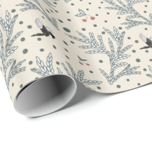 Presente Magpie. Papel de envolvimento do Vida-Natal do