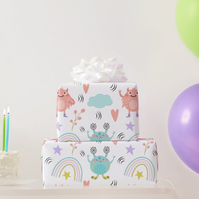 Presente Mantenha ou Crie o seu próprio papel de empacotame (Presentes para festas)