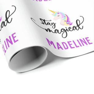 Presente Mantenha-se magia   Papel de moldagem Unicórnio