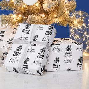 Presente Manter Calmo Celebrar Papel de Encapsulamento de A