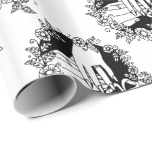 Presente Mãos no papel de envolvimento do casamento do