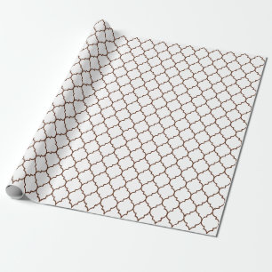 Presente Marroquino Quatrefoil Brown no papel de