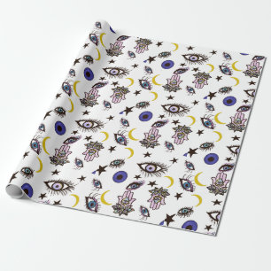 Presente mau, papel de revestimento de olho, luas, estrelas