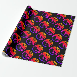 Presente Meio de papel de embalagem negro de mate Neon Drag
