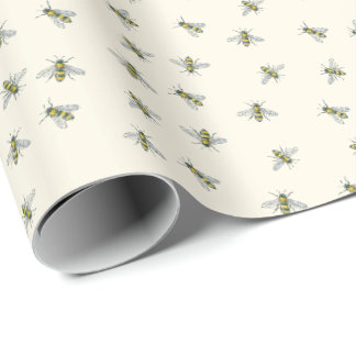 Presente Mel Abelhas Abelhas Papel de Enrolar Giftwrap