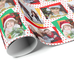 Presente Modelo de Papel de Natal para a Família Divertida