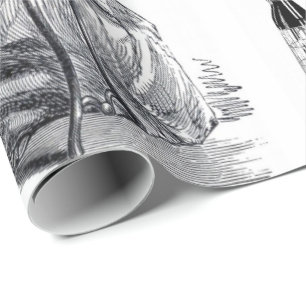 Presente Moldagem brilhante de papel Vintage Sewing