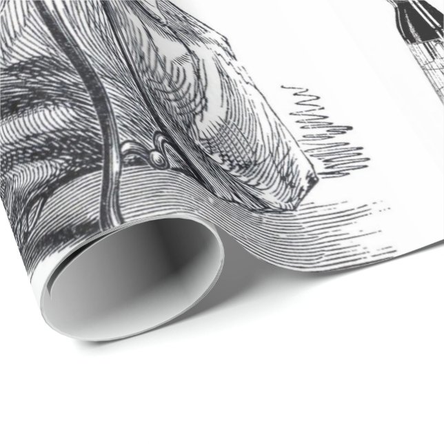 Presente Moldagem brilhante de papel Vintage Sewing (Ponta do rolo)