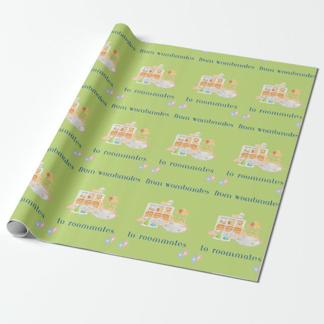 Presente Mulheres a colegas de quarto molhando papel (Desenrolado)