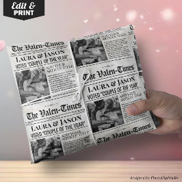 Presente Namorados Papel único de empacotamento Casais