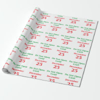 "Não abra até o 25 de dezembro" o papel de