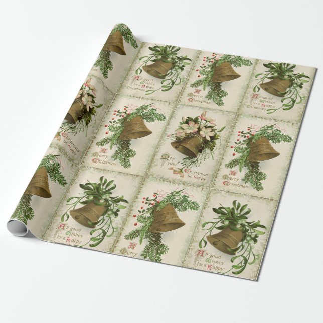 Presente Natais vintages - Papel de empacotamento de colage (Desenrolado)