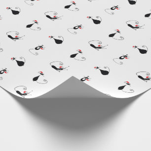 Presente Natal de Meowy - papel tampado do Natal do gatinho