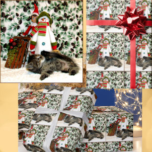 Presente Natal de Patton - Papel de moldagem de Gato/Gato