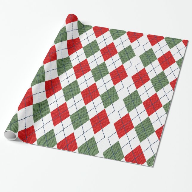Presente Natal retro/algum papel de envolvimento da ocasião (Desenrolado)
