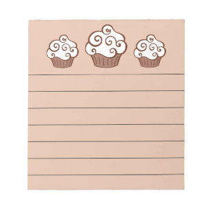 Presente no Bloco de Notas de Cupcakes da Vanilla