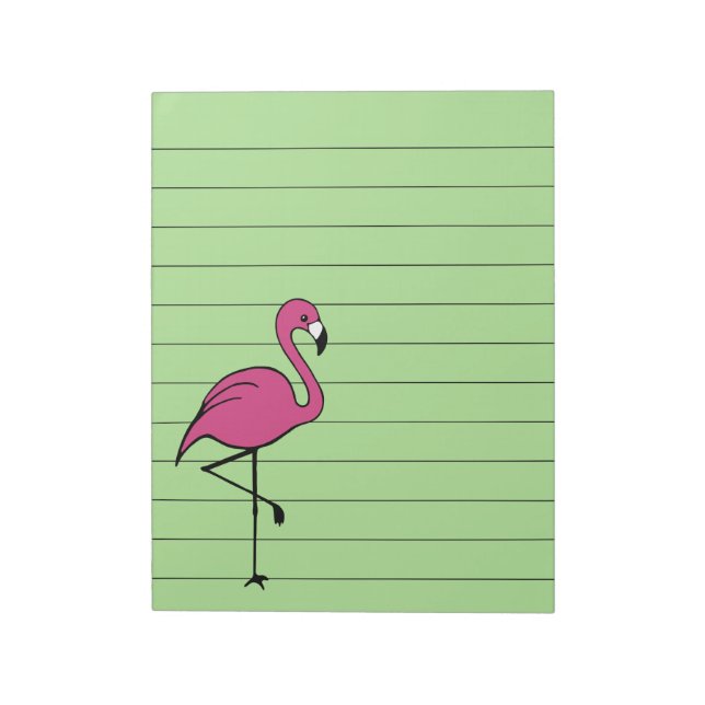 Presente no Bloco de Notas Retro-Rosa Flamingo A F (Invertido)