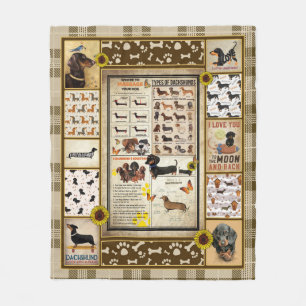 Presente no cobertor de conhecimento Dachshund