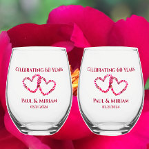 Presente no Coração Floral de 60 anos personalizad