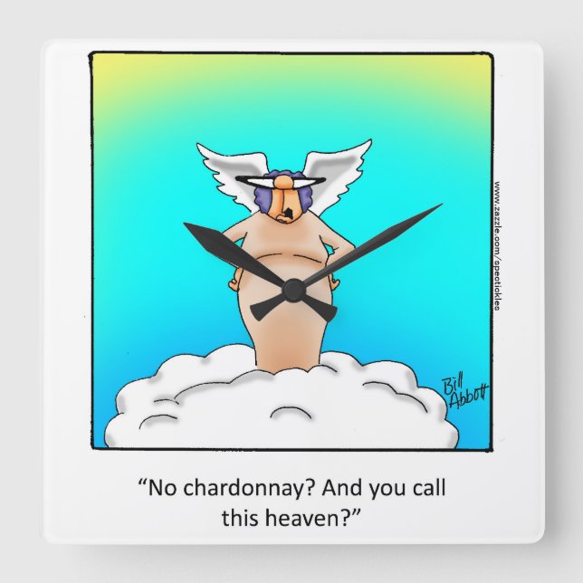 Presente no Relógio de Parede do Humor do Vinho "E (Frente)