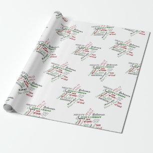 Presente Nomes de Jesus papel de moldagem de Natal