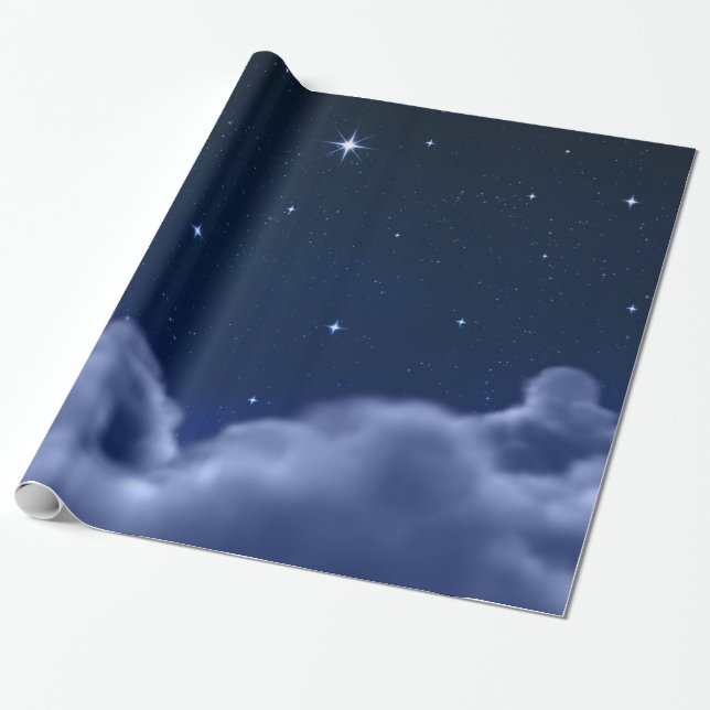 Presente Nuvens no papel de envolvimento do espaço (Desenrolado)