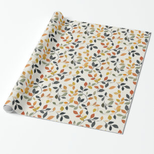 Presente O Autumn Deixa O Papel De Moldagem De Padrão