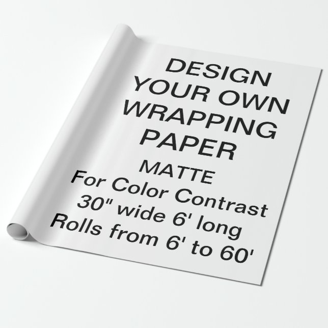 Presente O costume personalizou 30" x 6' o papel de (Desenrolado)