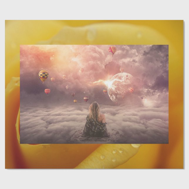 Presente O meu papel de enrolamento do Dia de os namorados  (Aberto)