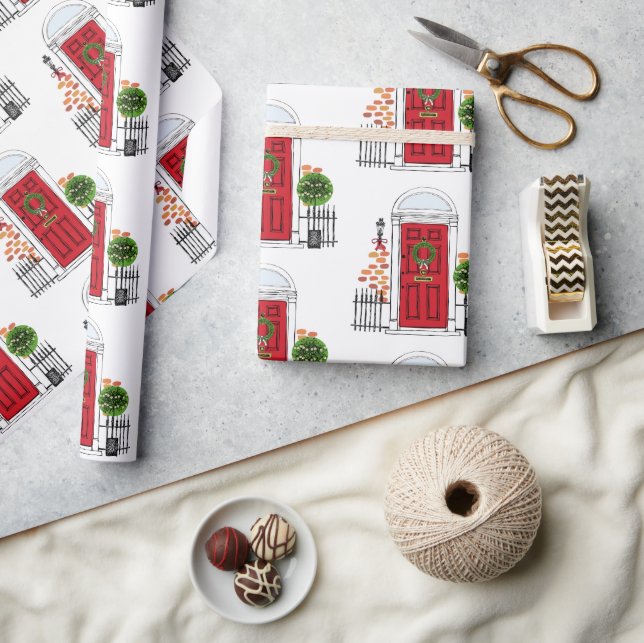 Presente O papel de moldagem da porta de Natal de Natal de  (Artesanato)