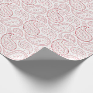 Presente Obscuridade de Paisley - vermelho no papel de