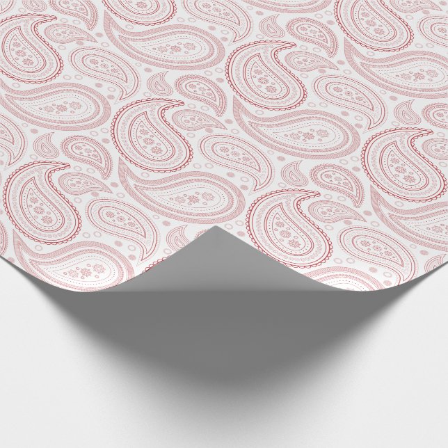 Presente Obscuridade de Paisley - vermelho no papel de (Ponta)