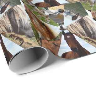 Presente Oito Triângulos De Cavalo, Papel De Embalagem De
