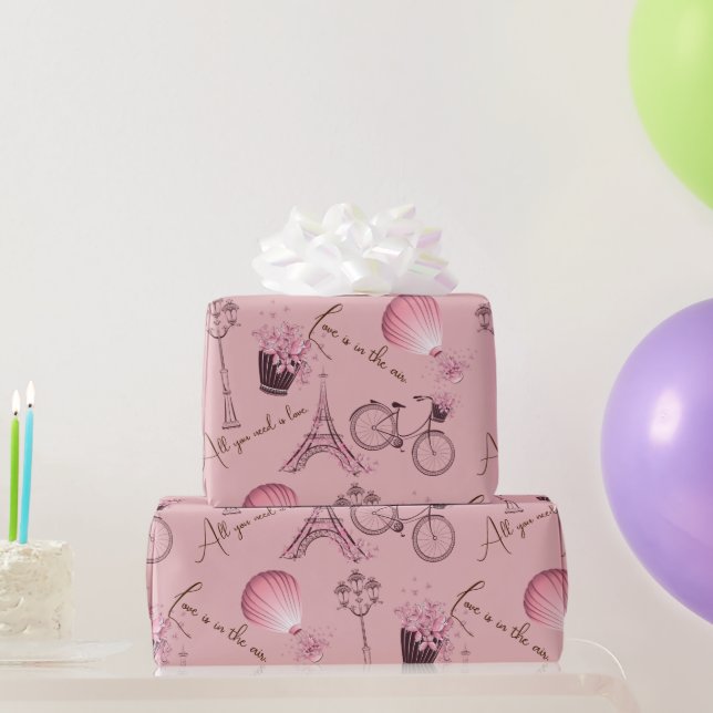 Presente Ooo La-Paris Papel de enrolamento de 30 polegadas  (Presentes para festas)