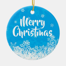 Presente / Ornamento de Árvore Azul Brilhante de N