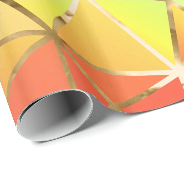 Presente Ouro Glam Rainbow Papel de Enrolamento Diamond (Ponta do rolo)