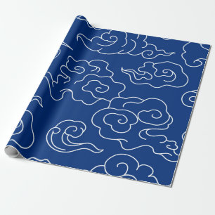 Presente PADRÃO AZUL DA NUVEM DE Papel