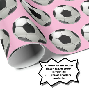 Presente Padrão de Bola de Futebol Divertido no Papel de Em