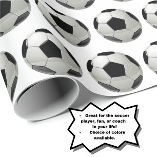 Presente Padrão de Bola de Futebol Divertido no Papel de Mo