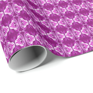 Presente padrão de papel de parede Art Déco - roxo profundo