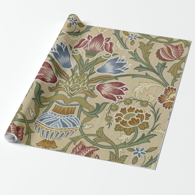 Presente Padrão de Papel de Parede Floral Brocado de Willia (Desenrolado)