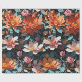 Presente Padrão Floral 5 | Papel de enrolamento