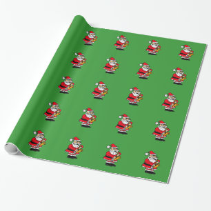 Presente Papai Noel que joga o papel de envolvimento do